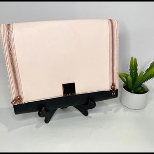 TED BAKER Pink & Black Envelope Clutch